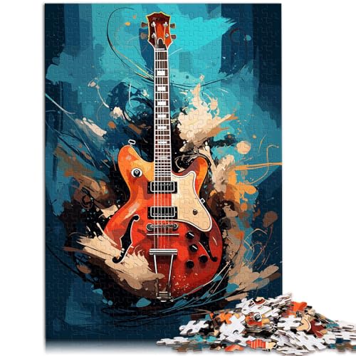 Puzzle 1000 Teile für Erwachsene E-Gitarre Aquarell anspruchsvolles schwieriges Puzzle tolles Geschenk für Teenager ab 14 Jahren 50x75cm Puzzle 1000 Teile für Erwachsene E-Gitarre Aquarell anspruchsvolles schwieriges Puzzle tolles Geschenk für Teenager ab 14 Jahren 50x75cm von BBVNFLIR