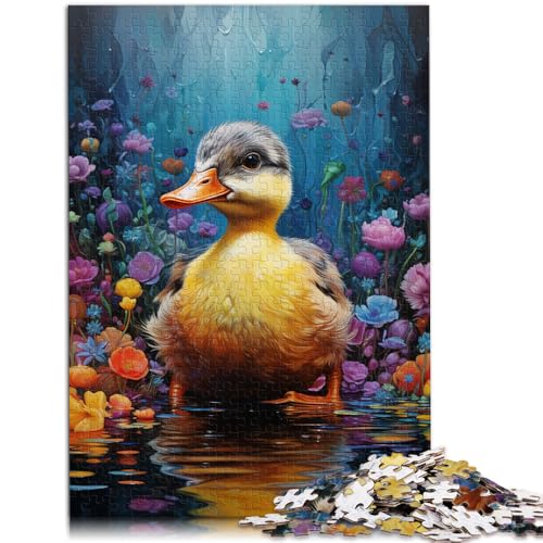 Puzzle 1000 Teile für Erwachsene Ententier Lernspiel Herausforderungsspielzeug mit vollständig ineinander greifenden zufällig geformten Teilen 26x38cm von BBVNFLIR
