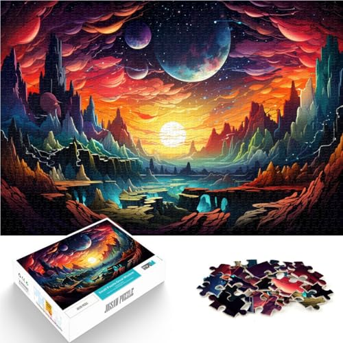 Puzzle 1000 Teile für Erwachsene Fantasielandschaft Puzzle Lernspiele Lernspiel für Geburtstag Weihnachten für Kinder ab 14 Jahren 26x38cm von BBVNFLIR