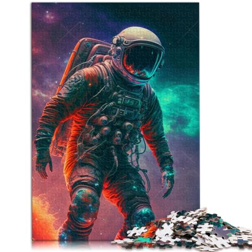 Puzzle 1000 Teile für Erwachsene Farb-Astronauten-Puzzle Lernspiele ganze Familie 26x38cm von BBVNFLIR
