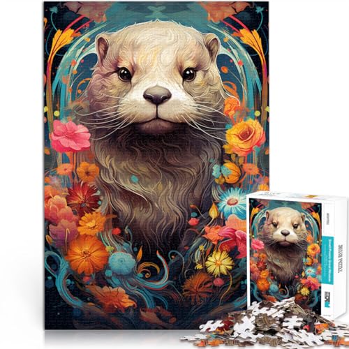 Puzzle 1000 Teile für Erwachsene Farbige Otter Puzzle Lernspiele ganze Familie 26x38cm von BBVNFLIR