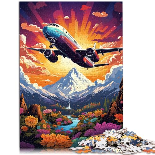 Puzzle 1000 Teile für Erwachsene Farbmalerei Flugzeug lustige Spiele die herausfordernd zu vervollständigen sind Aber lustig und humorvoll 26x38cm von BBVNFLIR