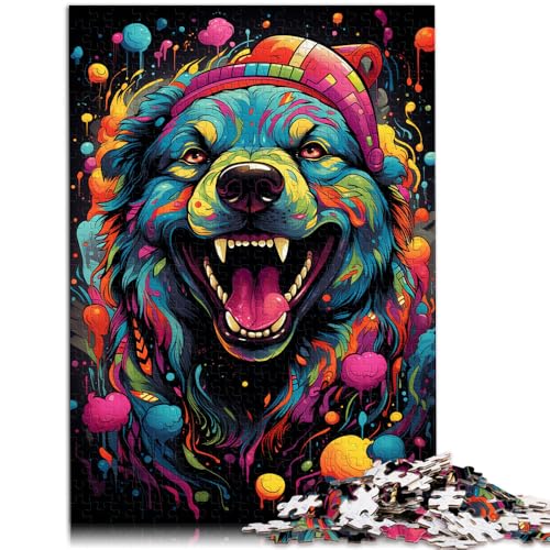 Puzzle 1000 Teile für Erwachsene Farbmalerei Hunde-Denkspiel mit vollständig ineinander greifenden zufällig geformten Teilen 26x38cm Puzzle 1000 Teile für Erwachsene Farbmalerei Hunde-Denkspiel mit vollständig ineinander greifenden zufällig geformten Teilen 26x38cm von BBVNFLIR