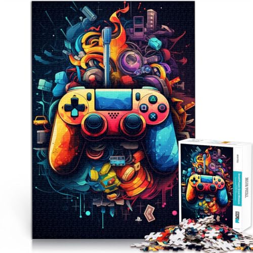 Puzzle 1000 Teile für Erwachsene Farbspiel-Controller lustige Spiele ganze Familie für Teenager ab 14 Jahren 50x75cm von BBVNFLIR