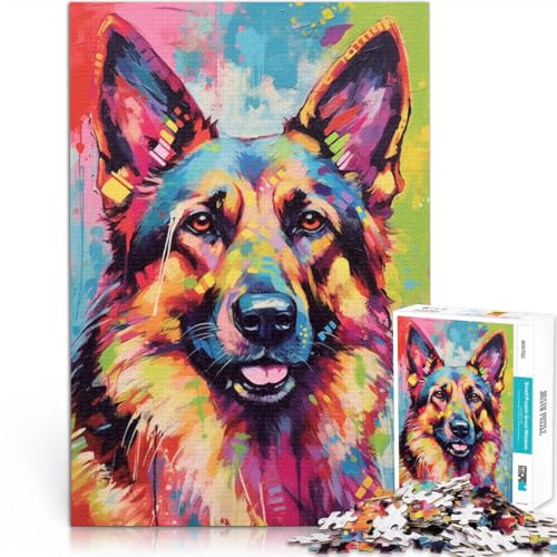 Puzzle 1000 Teile für Erwachsene Gemälde eines Deutschen Schäferhunds entspannendes intellektuelles Lernspielzeug für Jugendliche ab 14 Jahren 50x75cm Puzzle 1000 Teile für Erwachsene Gemälde eines Deutschen Schäferhunds entspannendes intellektuelles Lernspielzeug für Jugendliche ab 14 Jahren 50x75cm von BBVNFLIR