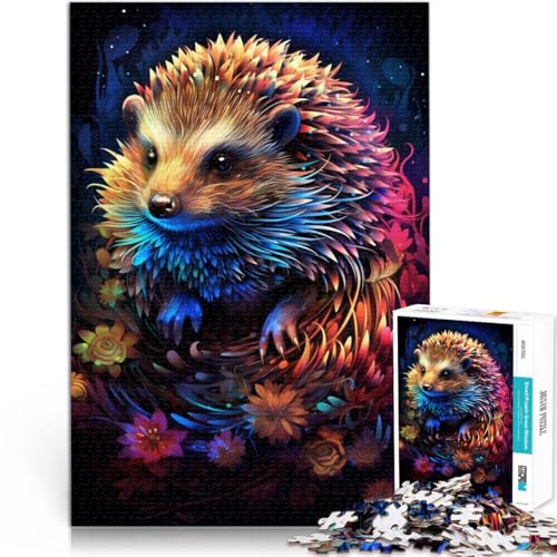 Puzzle 1000 Teile für Erwachsene Igel Puzzle Lernspiele ganze Familie für Teenager ab 14 Jahren 26x38cm von BBVNFLIR