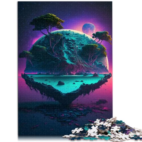 Puzzle 1000 Teile für Erwachsene Inselplanet Lernspiel Herausforderungsspielzeug ganze Familie 26x38cm von BBVNFLIR