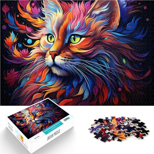 Puzzle 1000 Teile für Erwachsene Katzen-Puzzle jedes Teil ist einzigartig – anspruchsvolles Familienspiel für Jugendliche ab 14 Jahren 50x75cm von BBVNFLIR