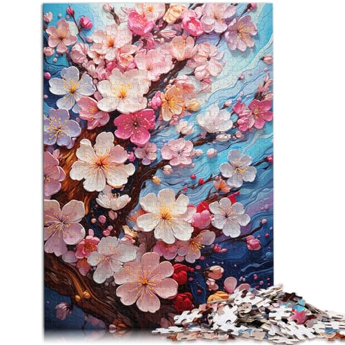 Puzzle 1000 Teile für Erwachsene Kirschblütenpuzzle Wanddekoration Lernspiel für Geburtstag Weihnachten 26x38cm von BBVNFLIR