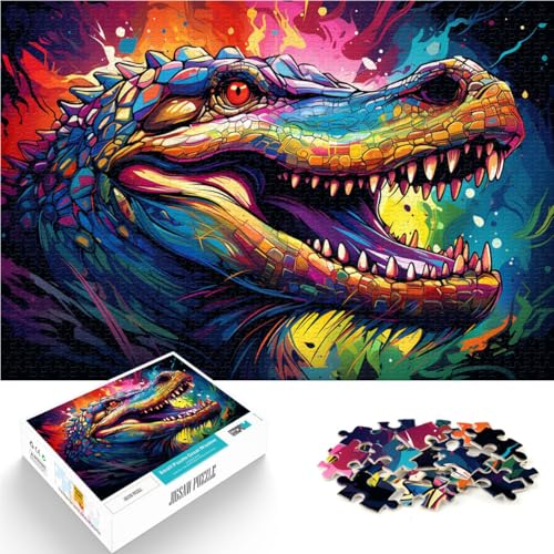 Puzzle 1000 Teile für Erwachsene Krokodil Lernspiel Herausforderung Spielzeug Wanddekoration Einzigartige Geburtstags 26x38cm Puzzle 1000 Teile für Erwachsene Krokodil Lernspiel Herausforderung Spielzeug Wanddekoration Einzigartige Geburtstags 26x38cm von BBVNFLIR