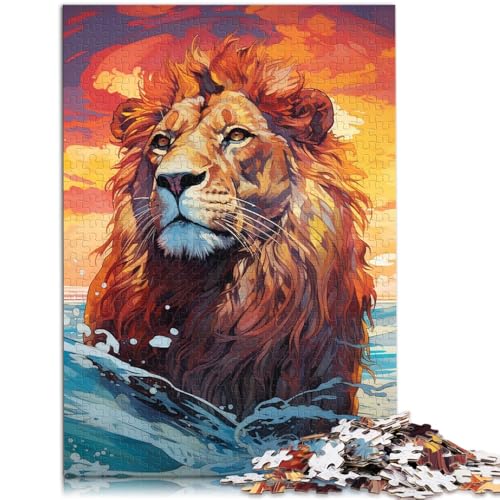 Puzzle 1000 Teile für Erwachsene Kunstlöwe Lernpuzzle Familienspiel Wichtelgeschenke für Teenager ab 14 Jahren 26x38cm Puzzle 1000 Teile für Erwachsene Kunstlöwe Lernpuzzle Familienspiel Wichtelgeschenke für Teenager ab 14 Jahren 26x38cm von BBVNFLIR