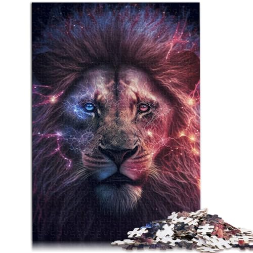 Puzzle 1000 Teile für Erwachsene Löwen-Spielzeug zum Stressabbau Helfen Sie dem Gehirn süchtig machende Spielzeuge zu trainieren um Geduld zu fördern 26x38cm von BBVNFLIR