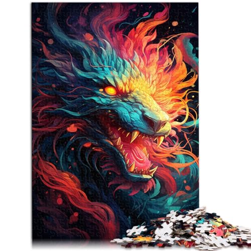Puzzle 1000 Teile für Erwachsene Maldrache Lernspiel Herausforderungsspielzeug Analyse und Logik für Teenager ab 14 Jahren 26x38cm von BBVNFLIR
