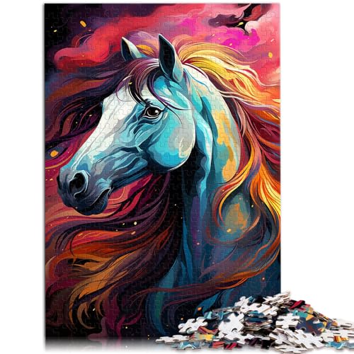 Puzzle 1000 Teile für Erwachsene Malen Farbe Pferd Lernspielzeug Geburtstagsgeschenk Geschenke Wandkunst für 14-Jährige 26x38cm Puzzle 1000 Teile für Erwachsene Malen Farbe Pferd Lernspielzeug Geburtstagsgeschenk Geschenke Wandkunst für 14-Jährige 26x38cm von BBVNFLIR
