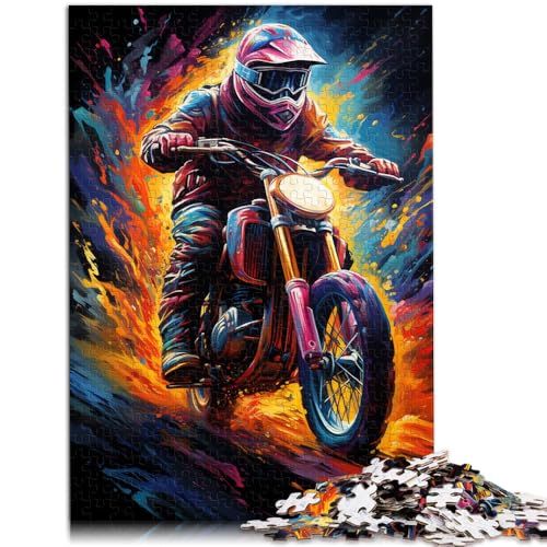 Puzzle 1000 Teile für Erwachsene Malen eines Motorradfahrers entspannendes intellektuelles Lernspielzeug für Teenager ab 14 Jahren 26x38cm Puzzle 1000 Teile für Erwachsene Malen eines Motorradfahrers entspannendes intellektuelles Lernspielzeug für Teenager ab 14 Jahren 26x38cm von BBVNFLIR