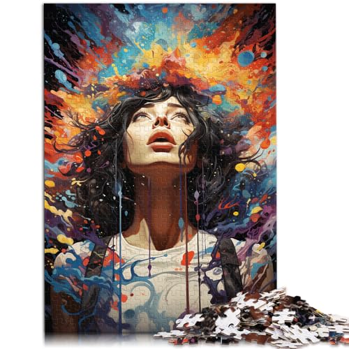Puzzle 1000 Teile für Erwachsene Malerei Farbe Frau Puzzle Lernspiele Wanddekoration einzigartige Geburtstags 50x75cm von BBVNFLIR