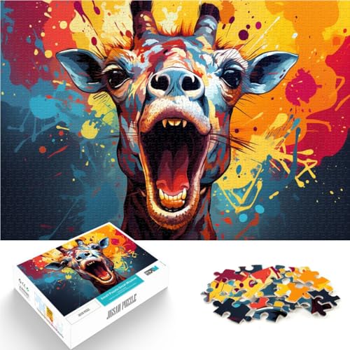 Puzzle 1000 Teile für Erwachsene Mode Giraffe Puzzle Lernspiele ganze Familie 26x38cm von BBVNFLIR