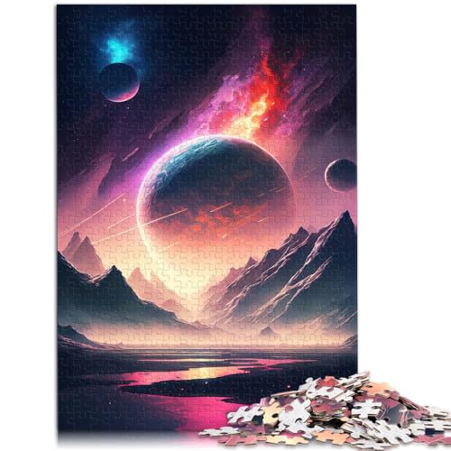 Puzzle 1000 Teile für Erwachsene Mountain Lake Cosmos Lernspielzeug zur Heimdekoration für Teenager ab 14 Jahren 26x38cm von BBVNFLIR