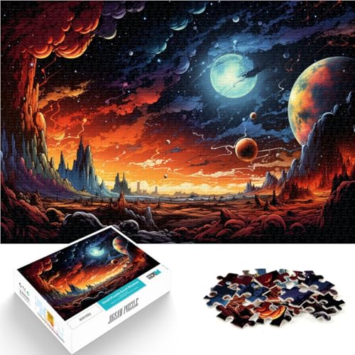Puzzle 1000 Teile für Erwachsene Nachtszene Denkspiel Stressabbau Schwierige Herausforderung Geeignet für Teenager ab 14 Jahren 50x75cm von BBVNFLIR