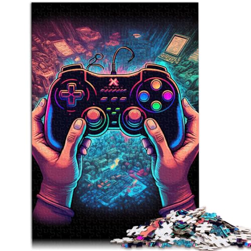 Puzzle 1000 Teile für Erwachsene Neon-Spiel Lernspiel Herausforderungsspielzeug ganze Familie ab 14 Jahren 26x38cm von BBVNFLIR