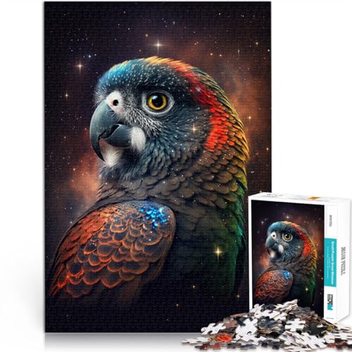 Puzzle 1000 Teile für Erwachsene Papagei-Galaxie-Puzzle als Geschenk Stressabbau Urlaub zu Hause Zeitvertreib Geeignet für und Jugendliche ab 14 Jahren 26x38cm von BBVNFLIR