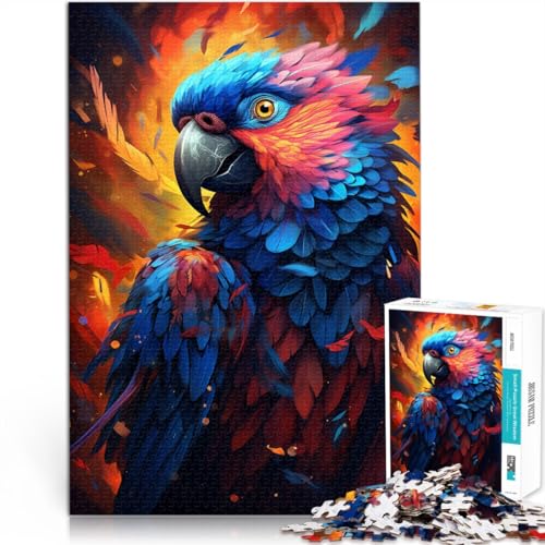 Puzzle 1000 Teile für Erwachsene Papagei mit Federn Puzzle zum Verschenken ganze Familie 26x38cm von BBVNFLIR