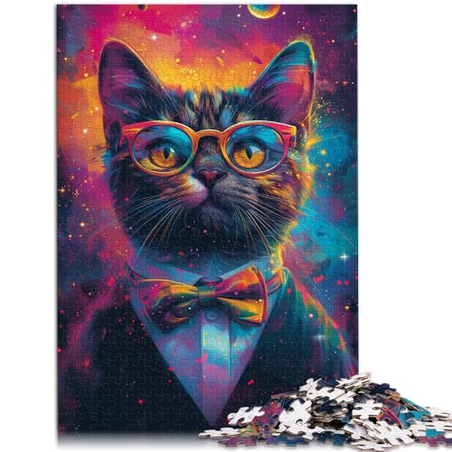 Puzzle 1000 Teile für Erwachsene Planet Cat Art Puzzle für Geschenke ganze Familie 26x38cm von BBVNFLIR