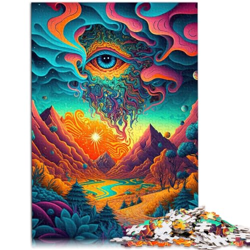 Puzzle 1000 Teile für Erwachsene Psychedelische Natur Puzzle Lernspiele Lernspiel für Geburtstag Weihnachten 26x38cm von BBVNFLIR