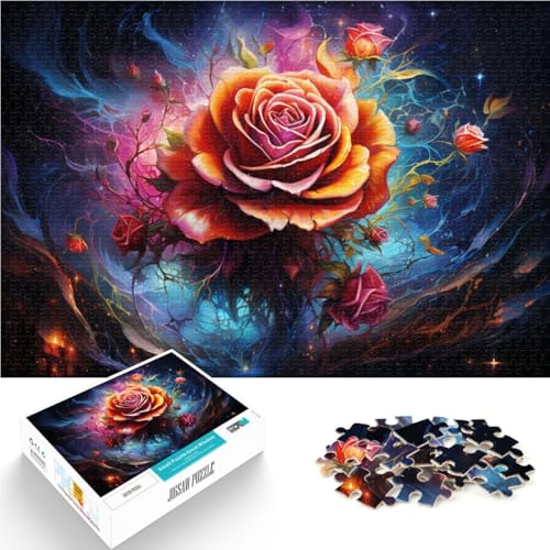 Puzzle 1000 Teile für Erwachsene Rosen Lernpuzzle Familienspiel Lernspiel für Geburtstag Weihnachten 26x38cm von BBVNFLIR