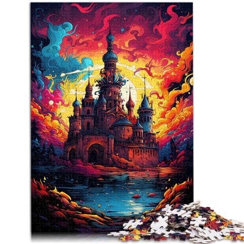 Puzzle 1000 Teile für Erwachsene Schloss Lernpuzzle Familienspiel Stressabbau schwierige Herausforderung für 14-Jährige 50x75cm von BBVNFLIR