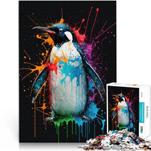 Puzzle 1000 Teile für Erwachsene Schöner Pinguin Lustige Spiele Familienspiel zum Stressabbau Schwierige Herausforderung für 14-Jährige 26x38cm Puzzle 1000 Teile für Erwachsene Schöner Pinguin Lustige Spiele Familienspiel zum Stressabbau Schwierige Herausforderung für 14-Jährige 26x38cm von BBVNFLIR