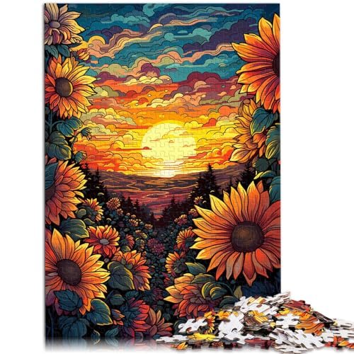 Puzzle 1000 Teile für Erwachsene Sonnenblumen unter Sonnenuntergang Lernspiel Herausforderungsspielzeug EIN Kunstwerk für Teenager ab 14 Jahren 26x38cm Puzzle 1000 Teile für Erwachsene Sonnenblumen unter Sonnenuntergang Lernspiel Herausforderungsspielzeug EIN Kunstwerk für Teenager ab 14 Jahren 26x38cm von BBVNFLIR