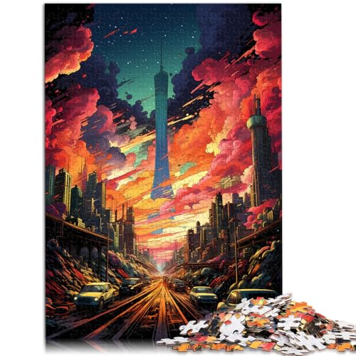 Puzzle 1000 Teile für Erwachsene Stadtbild lustige Spiele lustige Aktivitäten zu Hause Geburtstagsgeschenk Reisegeschenk für 14-Jährige 26x38cm von BBVNFLIR