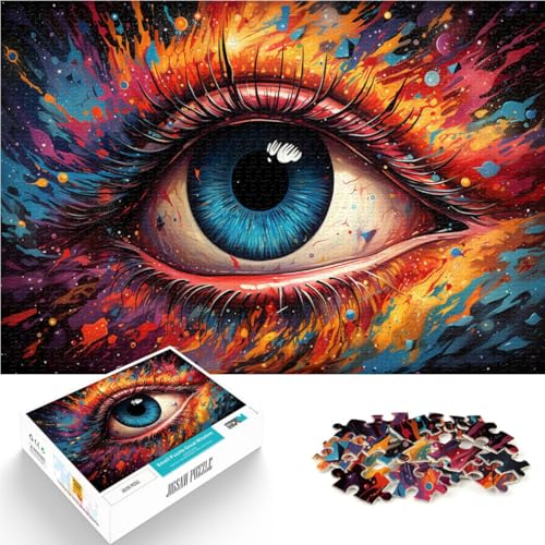 Puzzle 1000 Teile für Erwachsene Stellen Sie Sich Bunte Augen vor Lustige Spiele ganze Familie 26x38cm von BBVNFLIR