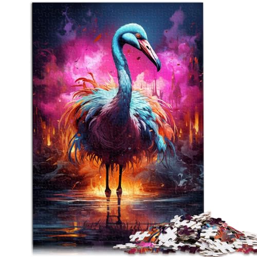 Puzzle 1000 Teile für Erwachsene Tierflamingo Lernspielzeug Stressabbau schwierige Herausforderung geeignet für Jugendliche ab 14 Jahren 50x75cm von BBVNFLIR