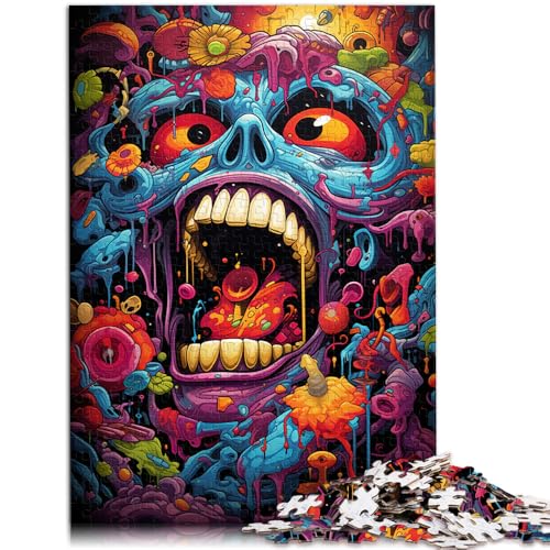 Puzzle 1000 Teile für Erwachsene Totenkopf-Kunst-Puzzle Lernspiele Lernspiel für Geburtstag Weihnachten für Teenager ab 14 Jahren 26x38cm von BBVNFLIR
