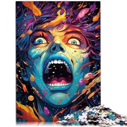 Puzzle 1000 Teile für Erwachsene Überraschte Frau Puzzle Lernspiele ganze Familie 26x38cm von BBVNFLIR