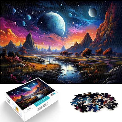 Puzzle 1000 Teile für Erwachsene Wasserwelt Weltraum Puzzle Lernspiele für eignet ganze Familie 26x38cm von BBVNFLIR