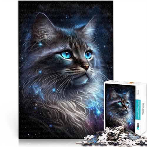 Puzzle 1000 Teile für Erwachsene Weltraum-Katzenspielspielzeug ganze Familie für Teenager ab 14 Jahren 26x38cm Puzzle 1000 Teile für Erwachsene Weltraum-Katzenspielspielzeug ganze Familie für Teenager ab 14 Jahren 26x38cm von BBVNFLIR