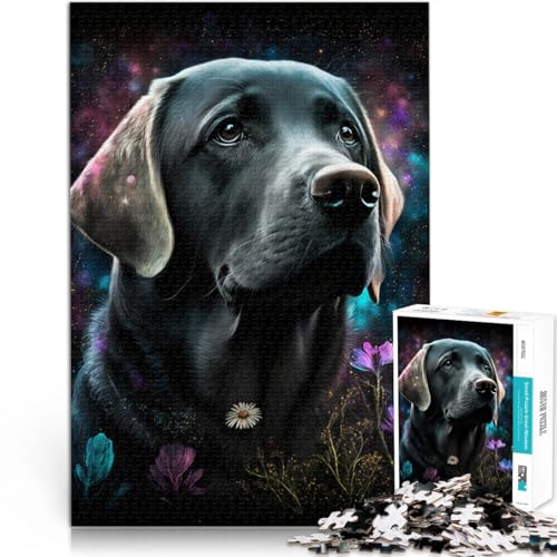Puzzle 1000 Teile für Erwachsene Weltraum-Labrador-Puzzle Mitmach-Spiel ganze Familie 50x75cm von BBVNFLIR