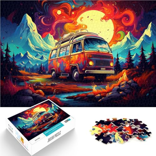 Puzzle 1000 Teile für Erwachsene Wohnmobil-Puzzle Lernspiele Stressabbau schwierige Herausforderung für Teenager ab 14 Jahren 26x38cm von BBVNFLIR