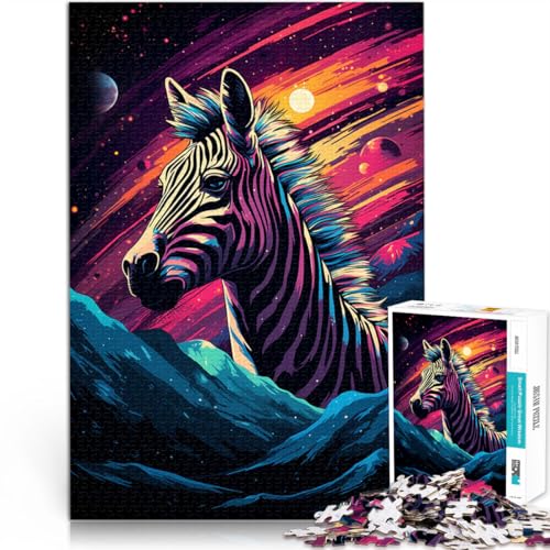 Puzzle 1000 Teile für Erwachsene Zebra-Puzzle Wanddekoration Stressabbau Schwierige Herausforderung Geeignet für und Jugendliche ab 14 Jahren 26x38cm von BBVNFLIR
