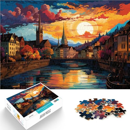Puzzle 1000 Teile für Erwachsene Zürich CAC AFS Altstadt Denkspiel ganze Familie 26x38cm Puzzle 1000 Teile für Erwachsene Zürich CAC AFS Altstadt Denkspiel ganze Familie 26x38cm von BBVNFLIR