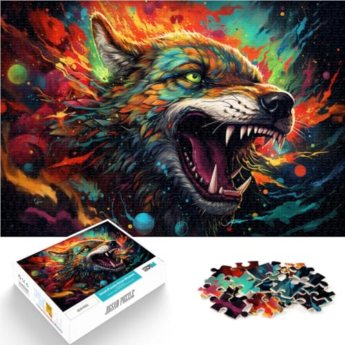 Puzzle 1000 Teile für Erwachsene farbenfrohes Alien-Wolf-Puzzle als Geschenk Lernspiel zum Geburtstag Weihnachten 26x38cm Puzzle 1000 Teile für Erwachsene farbenfrohes Alien-Wolf-Puzzle als Geschenk Lernspiel zum Geburtstag Weihnachten 26x38cm von BBVNFLIR