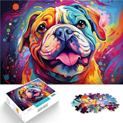 Puzzle 1000 Teile für Erwachsene farbige Bulldogge Denkspiel ganze Familie für Teenager ab 14 Jahren 26x38cm Puzzle 1000 Teile für Erwachsene farbige Bulldogge Denkspiel ganze Familie für Teenager ab 14 Jahren 26x38cm von BBVNFLIR