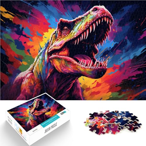 Puzzle 1000 Teile für Erwachsene mutierter Tyrannosaurus Rex praktisches Spiel Analyse und Logik für Teenager ab 14 Jahren 26x38cm von BBVNFLIR