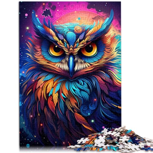 Puzzle 1000 Teile für Erwachsene mystische Eule Denkspiel Wanddekoration einzigartige Geburtstags Teenager ab 14 Jahren 50x75cm von BBVNFLIR