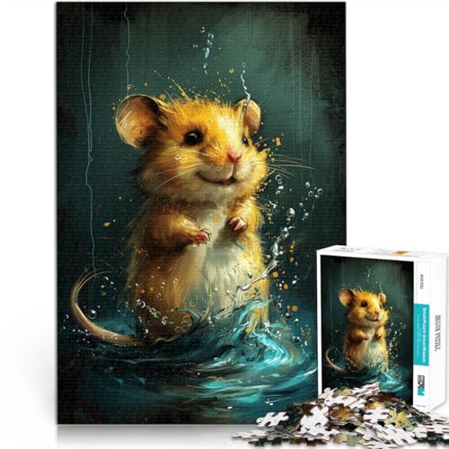 Puzzle 1000 Teile für Erwachsene süße kleine gelbe Maus Lernpuzzle Geburtstagsgeschenk Geeignet für Teenager ab 14 Jahren 26x38cm von BBVNFLIR