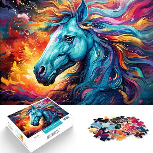 Puzzle 1000 Teile für Erwachsene süßes Pferde-Puzzle praktisches Spiel ganze Familie 26x38cm von BBVNFLIR
