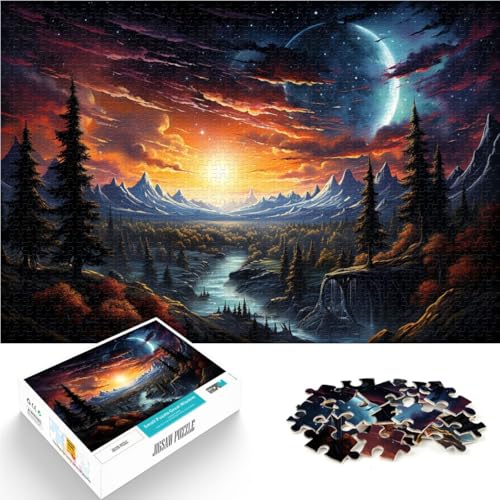 Puzzle 1000 Teile für Erwachsene von Nachmittag bis Abend Lustige Spiele ganze Familie 50x75cm von BBVNFLIR